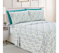 Elegant Comfort Amelia - Set di lenzuola con stampa cachemire, 6 pezzi, con tasca profonda 1500, qualità alberghiera, resistente allo sbiadimento e alle pieghe, con tasche intelligenti, set di