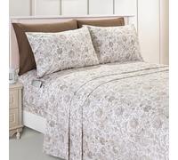 Elegant Comfort Amelia - Set di lenzuola con stampa paisley, 6 pezzi, qualità alberghiera Deep Pocket 1500, qualità alberghiera, resistente allo sbiadimento e alle pieghe, lenzuola con angoli con