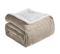Elegant Comfort Coperta reversibile in flanella Sherpa ultra morbida - accogliente coperta in pile setoso per divano e letto - coperta invernale calda e pelosa per regalo, per letto matrimoniale,