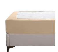 Elegant Comfort Copertura a molla, elastica e aderente che avvolge intorno a 4 lati - maglia in jersey, elegante alternativa per gonne da letto, morbida e liscia, adatta a molle fino a 30,5 cm, king beige