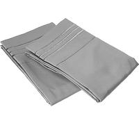 Elegant Comfort Federe in microfibra 1500 di qualità alberghiera ultra morbida e lussuosa, resistente alle pieghe e allo sbiadimento, dimensioni standard, argento