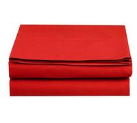 Elegant Comfort Lenzuola in microfibra egiziana, 1500 fili, senza pieghe, antimacchia, in microfibra, colore rosso, per letto matrimoniale
