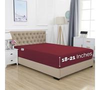 Elegant Comfort Lenzuolo con angoli singolo 1500, di qualità alberghiera, 45-53 cm, con tasca extra profonda per materasso alto, lussuoso e morbido, tasca intelligente, senza pieghe, misura Twin/Twin
