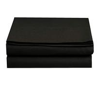 Elegant Comfort Lenzuolo piano di qualità alberghiera, lussuoso e morbido 1500, in microfibra di prima qualità, senza pieghe, antimacchia, misura Twin/Twin XL, colore: nero
