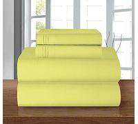 Elegant Comfort, Lussuoso set di lenzuola in microfibra 1500, qualità alberghiera, 4 pezzi, pieghe, con angoli elasticizzati integrali, tasca profonda fino a 40,6 cm, Twin/Twin XL, verde pistacchio