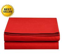 Elegant Comfort Luxury Fitted Sheet on Amazon Regina, Microfibra, Rosso, Queen
