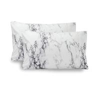 Elegant Comfort Luxury Ultra-Soft 2-Pezzi Federa Set - 1500 Premium Hotel Quality Microfibra Doppia Spazzolata - Antirughe King Size Marmo