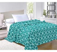 Elegant Comfort Luxury Velvety-Soft Coral Flannel Blanket Micro-Velour Ultra-Softness Fuzzy Plush, 100% Hypoallergenic Twin/Twin XL Navy Blue