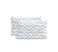 Elegant Comfort Set di 2 federe di lusso ultra morbide in microfibra spazzolata di alta qualità da hotel 1500, resistente alle pieghe, king size, motivo a zigzag grigio