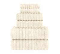 Elegant Comfort Set di 6 asciugamani da bagno in velluto a coste in 100% cotone turco, di alta qualità, ad asciugatura rapida, altamente assorbenti, contiene 2 asciugamani da bagno, 2 asciugamani per