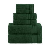 Elegant Comfort Set di 6 asciugamani di lusso, 100% cotone turco, morbido e di alta qualità, design popcorn a tre linee, 2 asciugamani da bagno, 2 asciugamani per le mani e 2 asciugamani da bagno, ad