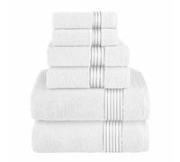 Elegant Comfort Set di 6 asciugamani in cotone di alta qualità, include 2 salviette, 2 asciugamani per le mani e 2 teli da bagno, 100% cotone turco, asciugamani altamente assorbenti e super morbidi