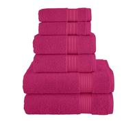 Elegant Comfort Set di 6 asciugamani in cotone di alta qualità, include 2 salviette, 2 asciugamani per le mani e 2 teli da bagno, 100% cotone turco, asciugamani altamente assorbenti e super morbidi,