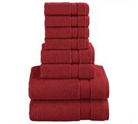 Elegant Comfort Set di 8 asciugamani in cotone di alta qualità, include 4 salviette, 2 asciugamani per le mani e 2 teli da bagno, 100% cotone turco, asciugamani altamente assorbenti e super morbidi,