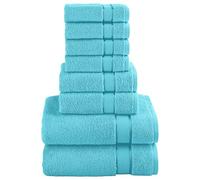 Elegant Comfort Set di 8 asciugamani in cotone di alta qualità, include 4 salviette, 2 asciugamani per le mani e 2 teli da bagno, 100% cotone turco, asciugamani altamente assorbenti e super morbidi,