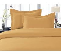 Elegant Comfort Set di biancheria da letto in microfibra egiziana a 1500 fili, 3 pezzi, senza pieghe e resistente allo sbiadimento, lussuoso, per letto King/California King, colore oro