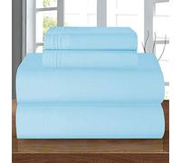 Elegant Comfort Set di lenzuola di lusso 1500 in microfibra di qualità alberghiera, 4 pezzi, resistente alle pieghe, lenzuolo con angoli elasticizzati integrali, tasca profonda fino a 40,6 cm, per