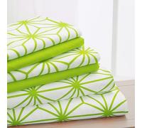 Elegant Comfort Set di lenzuola lussuose e morbide, 6 pezzi, con motivo geometrico a cubi, in microfibra 1500 di alta qualità, resistente alle pieghe e allo sbiadimento, lenzuolo con angoli