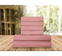 Elegant Comfort Set di lenzuola morbide e lussuose in microfibra 1500, di prima qualità, in microfibra, resistenti alle pieghe e allo scolorimento (6 pezzi), colore: rosa antico