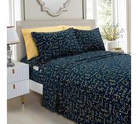 Elegant Comfort Set di lenzuola morbide e lussuose, in microfibra 1500, di qualità alberghiera, morbide, resistenti alle pieghe e allo scolorimento (6 pezzi), set di biancheria da letto matrimoniale,