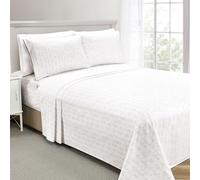 Elegant Comfort Set di lenzuola più morbide e accoglienti, 6 pezzi, in microfibra di qualità alberghiera 1500, con tasca profonda, resistente alle pieghe, set di lenzuola con motivo a onde,