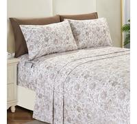 Elegant Comfort Set di lenzuola più morbide e accoglienti, in microfibra 1500 di qualità alberghiera 1500, con tasca profonda, resistente alle pieghe, set di lenzuola da 4 pezzi, motivo cachemire, per