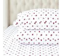 Elegant Comfort Set di lenzuola ultra morbide in 100% flanella di cotone turco, 4 pezzi. Lenzuola natalizie in flanella di prima qualità calde e accoglienti, lenzuolo con angoli con tasca profonda. 1