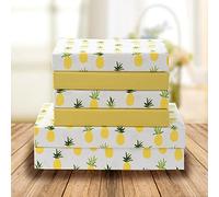 Elegant Comfort Set di lenzuola ultra morbide in microfibra spazzolata, 6 pezzi, bellissimi motivi tropicali e colori vivaci e solidi, lussuoso, set di lenzuola per tutte le stagioni, ananas, regina