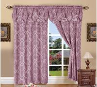 Elegant Comfort Set di Tenda a Pannello, in Stile Penelopie Jacquard, Purple, 54x84 Inches