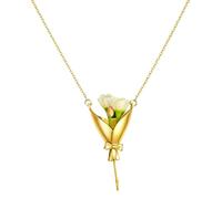 Elegant copper flower bouquet necklace with floral pendant for everyday wea | Elegant copper flower bouquet necklace with floral pendant for everyday wear or thoughtful gifting.