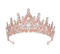Elegant Crown Headband For Women Birthday Decorations and Schweißband Damen Schwarz (Navy, One Size)
