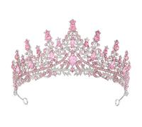 Elegant Crown Headband for Women Birthday Decorations and Wandern, Herren Kleidung (Sky Blue, One Size)