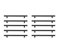 Elegant Decor Indoor Modern Home Decorative Quinn 7-9/16" Centro a Centro Nero Opaco Bar Pull Multipack (Set di 10)