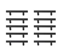 Elegant Decor Quinn - Set di 10 tiranti per barra da centro a centro, 7,6 cm, colore: Nero