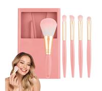 Elegant Design blusher brush -eyeshadow brush | 11x7.5cm,face brushes with Durable Handles,powder brushes with Case and Foldable Mirror,conceler application,makeup application kit for Face Contouring
