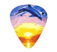 Elegant Dolphin - Plettri colorati per chitarra acustica, elettrica, ukulele, confezione da 12