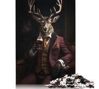 Elegant Elk Jigsaw Puzzle Impossibili 1000Pcs Decorazione Per La Casa. Rilassamento E Intelligence Per Adulti E Bambini Da 12 Anni 1000pcs (75x50cm)