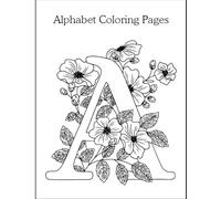 Elegant Floral Alphabet Coloring Book