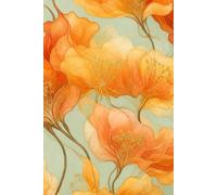Elegant Floral Pattern With Ethereal Alcohol Ink Flowers Notebook