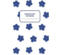 Elegant Forget-Me-Not Composition Notebook - Minimalist White Design: College Ruled Notebook | 6 x 9 inches | 100 pages | Kids Teens Adults