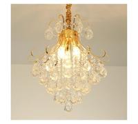 Elegant Gold Iron Crystal Pendant Chandelier Modern Lighting For Living Room And Dining Table Decor