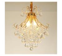 Elegant Gold Iron Crystal Pendant Chandelier Modern Lighting For Living Room And Dining Table Decor