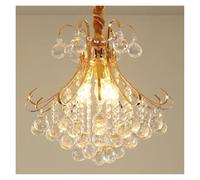 Elegant Gold Iron Crystal Pendant Chandelier Modern Lighting For Living Room And Dining Table Decor