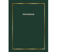 Elegant Grid Notebook - Bottle Green | 8.5 x 11 in | Graph Paper 5x5 | 120 Pages: Luxurious deep green cover with golden frame - academic & stylish