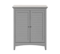Elegant Home Fashions Armadio da Pavimento a Doppia Porta Glancy da 32 "H con Due Ante a Battente ELG-641, Legno ingegnerizzato Metallo, Grigio, Taglia Unica