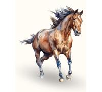 Elegant Horse Notebook - 150 Lined Pages - 8.5x11” Large Format | White Premium Journal for Writing & Notes | Gift for Horse Lovers, Riders - Equestrians - DIN A4 Diary