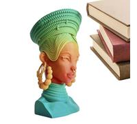 Elegant Incense Burner, African Queen Statue, 7.87 Inch Aromatherapy Holder with Smooth Design, SturdyResin Home Decor, Desktop Ornament with Artistic Design, Room Fragrance Accessory for Offices