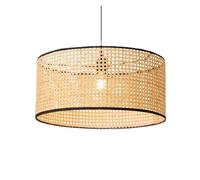 Elegant Light Fixtures Wicker Pendant Hanging Lamp with Basket Shade, Nordic Chandelier for Dining Living Room Balcony Cafe(40cm)