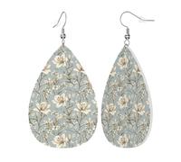 Elegant Lily A Print Orecchini Moda Pendenti Divertenti Orecchini In Pelle Per Feste Decorazioni