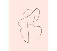 Elegant Line Art Notebook - 8.5 x 11 Ruled Journal (120 Pages): Minimalist Fashion Cover - Great for Gifting, Work, Notes and Ideas